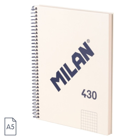 Milan Serie 1918 Cuaderno Espiral Formato A5 Cuadricula 5x5mm