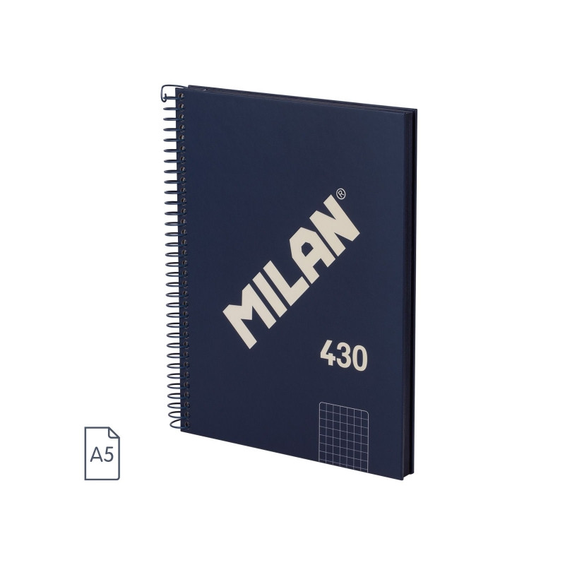 Milan Serie 1918 Cuaderno Espiral Formato A5 Cuadricula 5x5mm