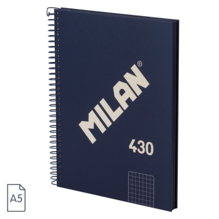 Milan Serie 1918 Cuaderno Espiral Formato A5 Cuadricula 5x5mm