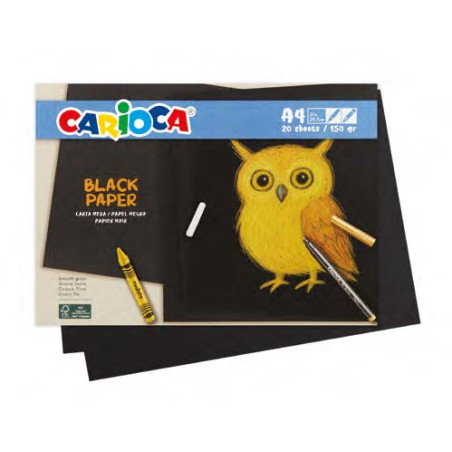 Carioca Black Pack con 20 Hojas A4 de Color