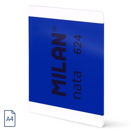 Milan Nata 624 Libreta Encolada Formato A4 Cuadricula 5x5mm