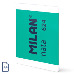 Milan Nata 624 Libreta Encolada Formato A4 Cuadricula 5x5mm