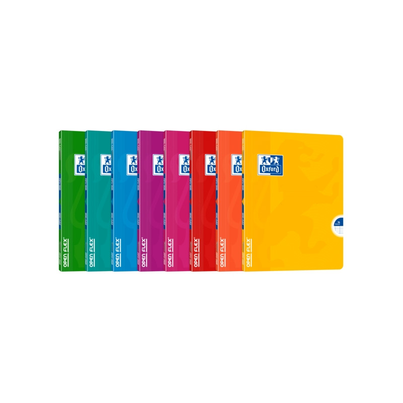 Oxford Openflex Libreta Grapada Tapa Plastico A5+ 48 Hojas Cuadricula Seyes con Margen (10u.)