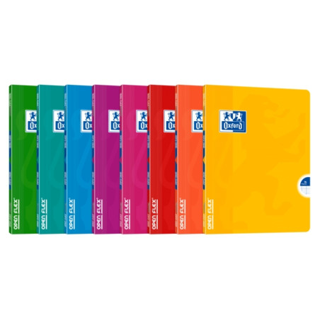 Oxford Openflex Libreta Grapada Tapa Plastico A5+ 48 Hojas Cuadricula Seyes con Margen (10u.)