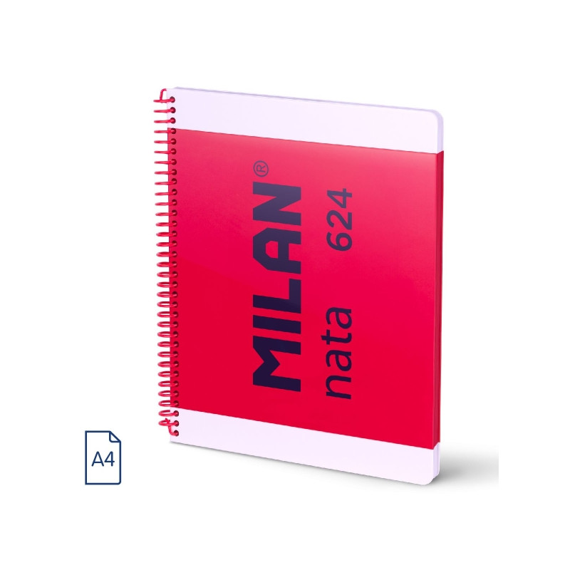 Milan Nata 624 Cuaderno Espiral Formato A4 Pautado 7mm