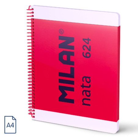 Milan Nata 624 Cuaderno Espiral Formato A4 Pautado 7mm