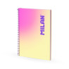 Milan Sunset Cuaderno Espiral Formato A4 Pautado 7mm