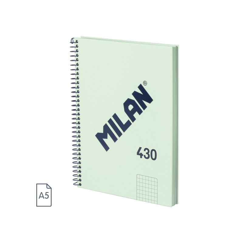 Milan Serie 1918 Cuaderno Espiral Formato A5 Cuadricula 5x5mm
