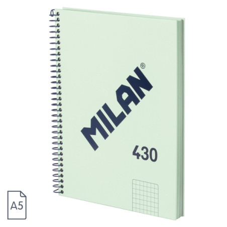 Milan Serie 1918 Cuaderno Espiral Formato A5 Cuadricula 5x5mm