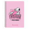 Safta Snoopy Libreta con Espiral Rosa
