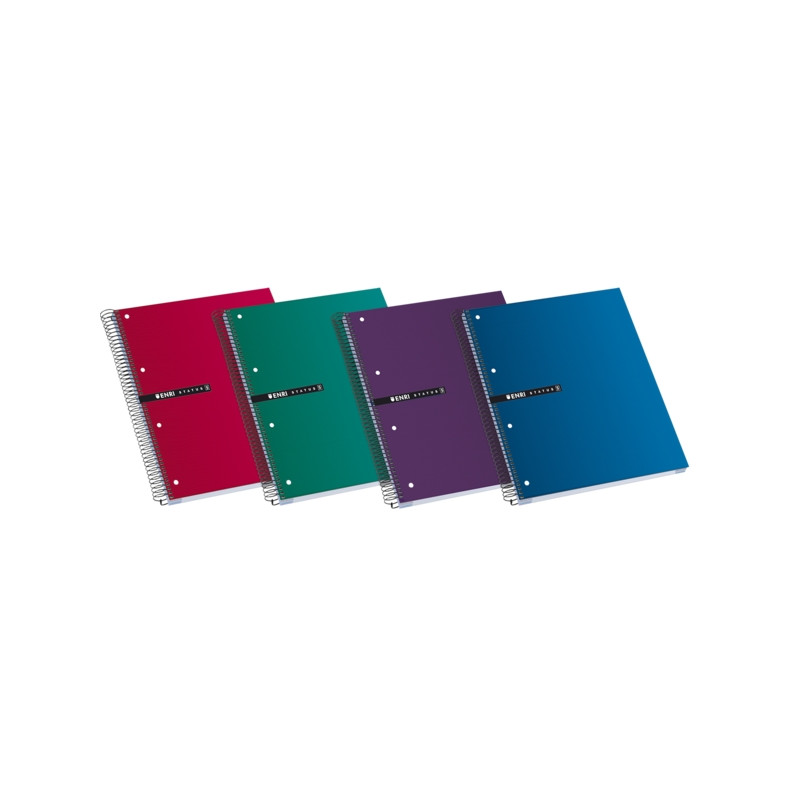 Enri Status A4+ Cuaderno Espiral Microperforado 120 Hojas Lisas (5u.)