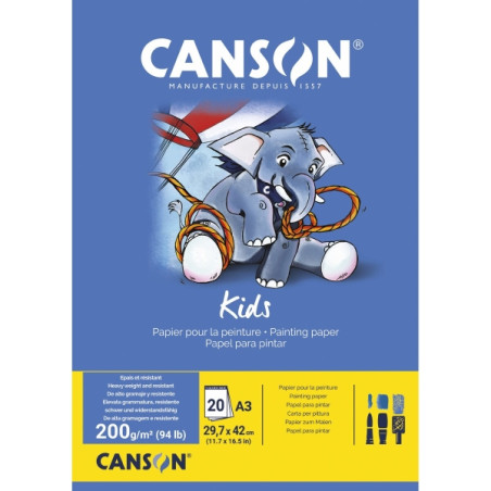 Canson Kids Bloc para Pintar A3 20 Hojas 200 g/m²