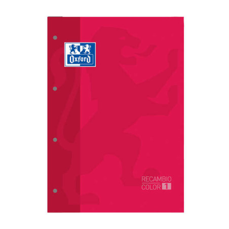 Oxford School Classic Recambio Encolado A4 80 Hojas Cuadricula 5x5 (5u.)