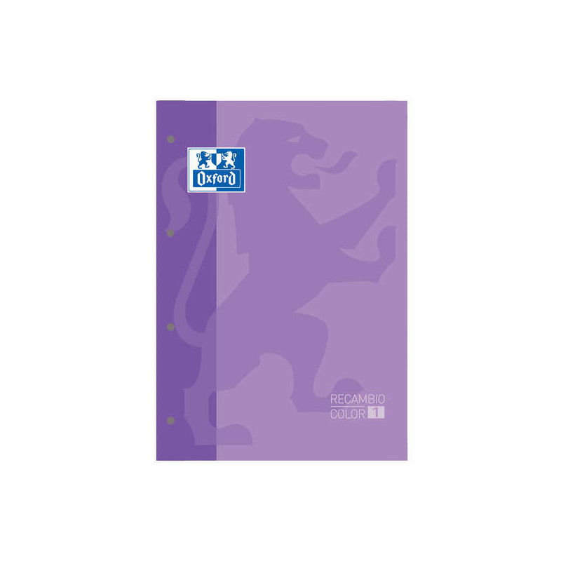 Oxford School Classic Recambio Encolado A4 80 Hojas Cuadricula 5x5 (5u.)