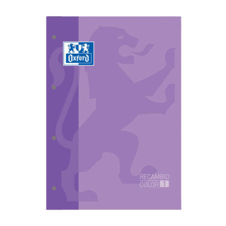 Oxford School Classic Recambio Encolado A4 80 Hojas Cuadricula 5x5 (5u.)