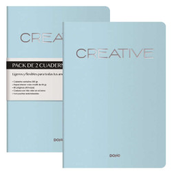Dohe Creative Cuaderno Notebook A4 40 Hojas Lisas (2u.)