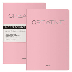 Dohe Creative Cuaderno Notebook A4 40 Hojas Lisas (2u.)