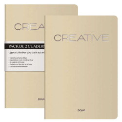 Dohe Creative Cuaderno Notebook A4 40 Hojas Lisas (2u.)