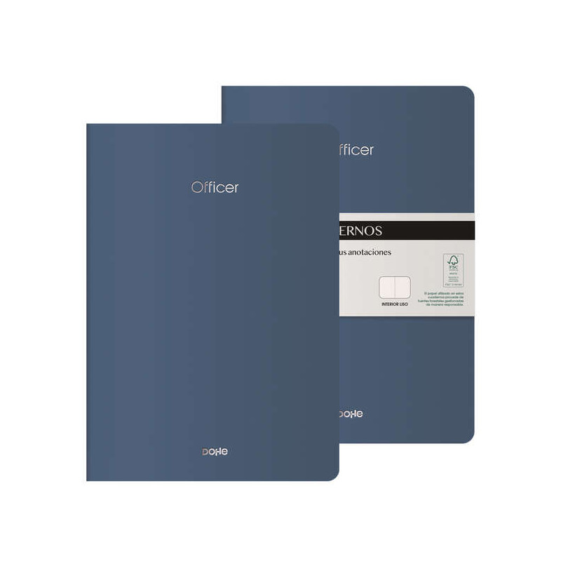 Dohe Officer Cuaderno Notebook A4 40 Hojas Lisas (2u.)