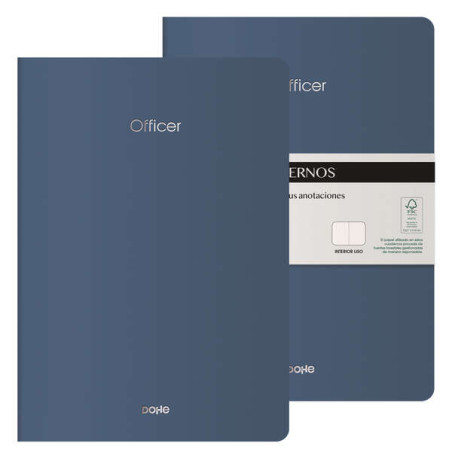 Dohe Officer Cuaderno Notebook A4 40 Hojas Lisas (2u.)