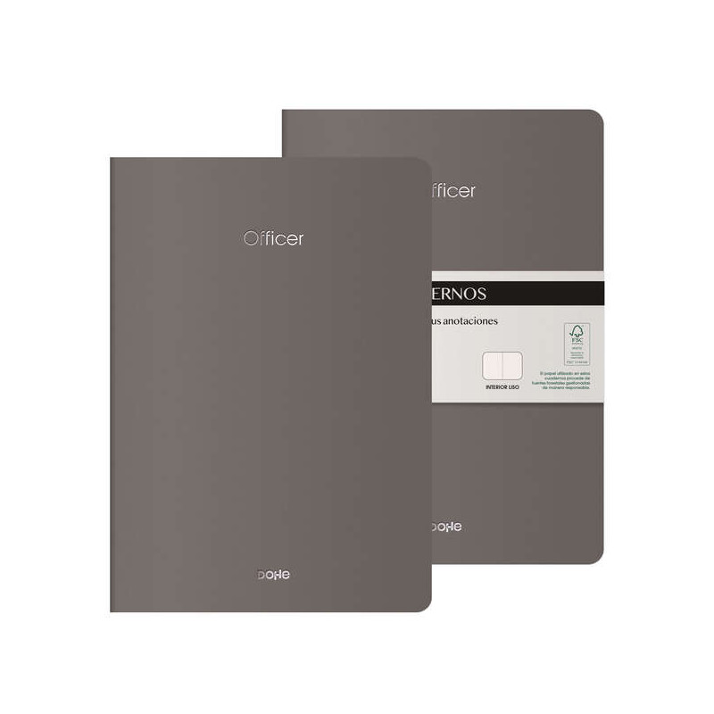 Dohe Officer Cuaderno Notebook A4 40 Hojas Lisas (2u.)