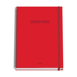 Dohe Colour Vives Cuaderno Espiral A4 100 Hojas Microperforadas Cuadricula 5mm