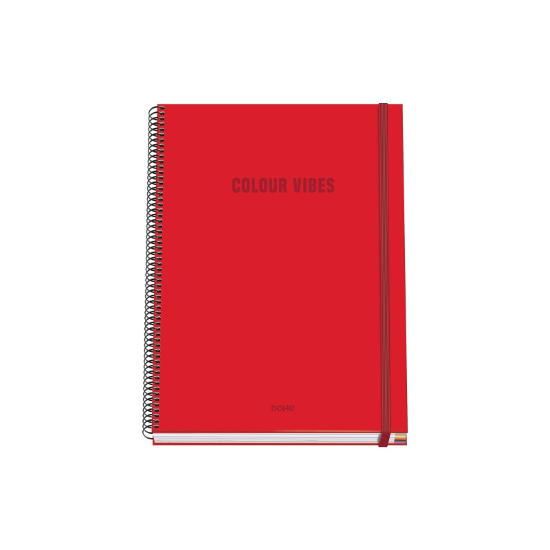 Dohe Colour Vives Cuaderno Espiral A4 100 Hojas Microperforadas Cuadricula 5mm