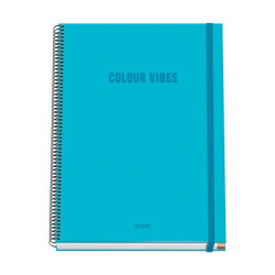 Dohe Colour Vives Cuaderno Espiral A4 100 Hojas Microperforadas Cuadricula 5mm