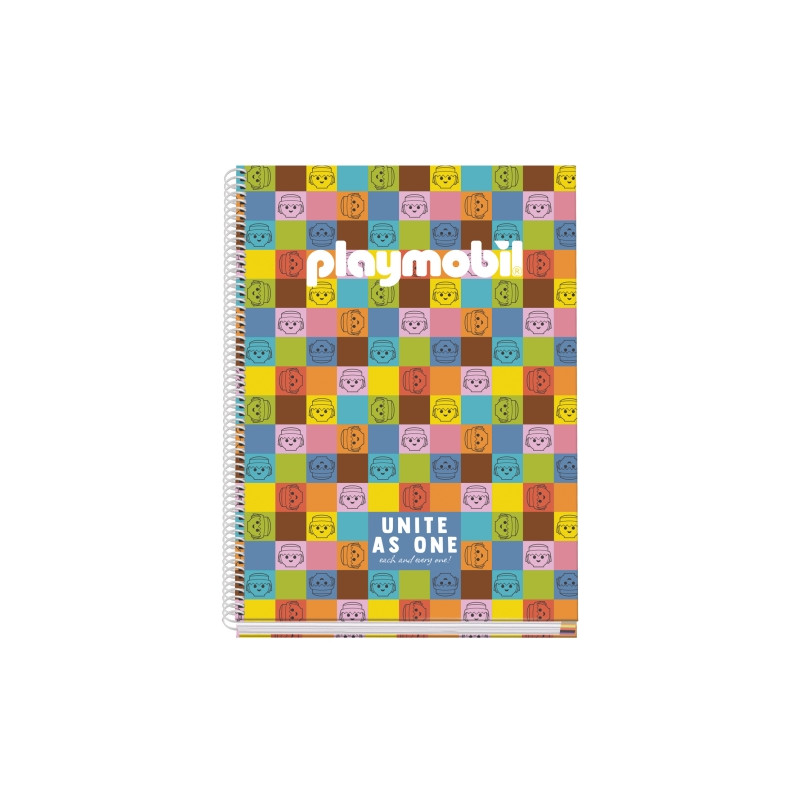 Dohe Playmobil Unite As One Cuaderno Espiral A4 100 Hojas Microperforadas Cuadricula 5mm
