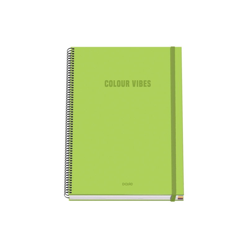 Dohe Colour Vives Cuaderno Espiral A4 100 Hojas Microperforadas Cuadricula 5mm