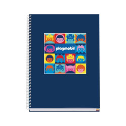 Dohe Playmobil Cuaderno Espiral A4 100 Hojas Microperforadas Cuadricula 5mm