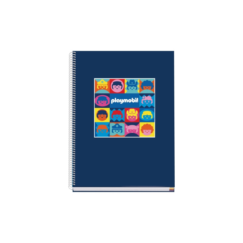 Dohe Playmobil Cuaderno Espiral A4 100 Hojas Microperforadas Cuadricula 5mm
