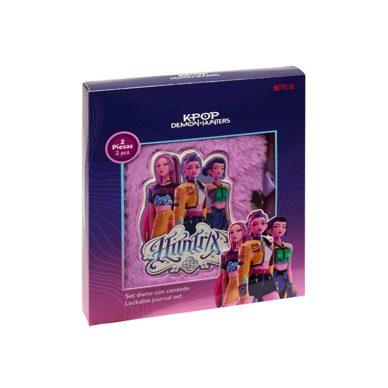 Safta K-Pop Demon Hunters Pack de Diario y Boligrafo de 10 Colores