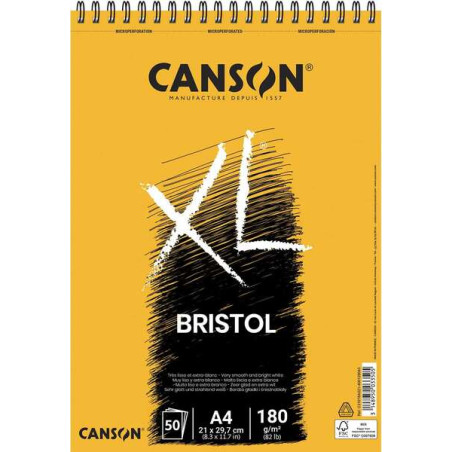 Canson Bloc XL Bristol Extraliso A4 de 50 Hojas 180gr