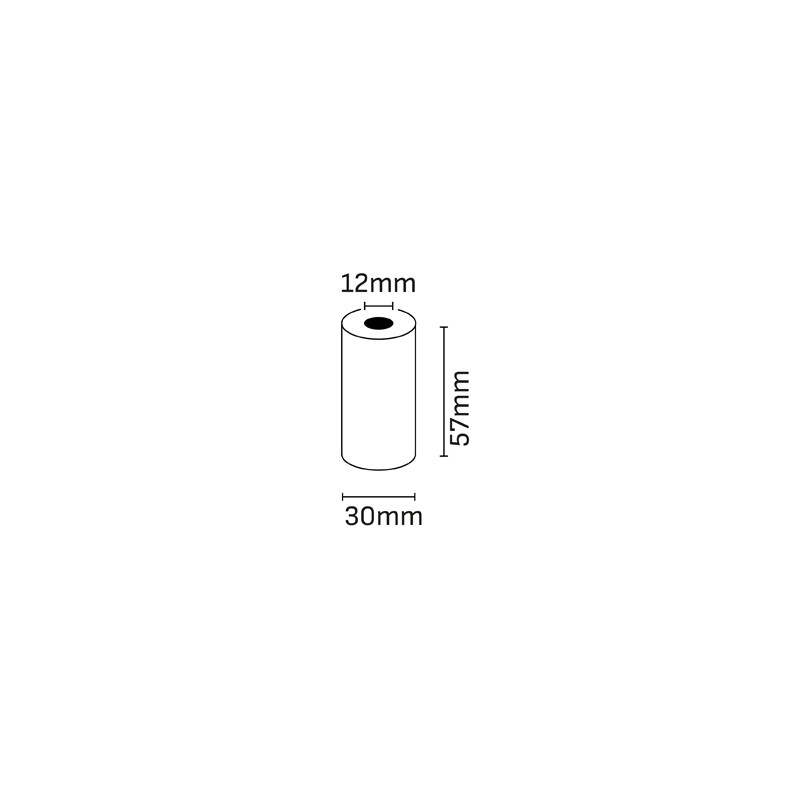Oqonos Rollo de Papel Termico 57x30x12mm, Libre de BPA, FSC (10u.)