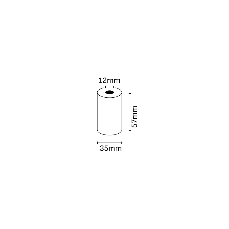 Oqonos Rollo de Papel Termico 57x35x12mm, Libre de BPA, FSC (10u.)