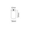 Oqonos Rollo de Papel Termico 57x35x12mm, Libre de BPA, FSC (10u.)