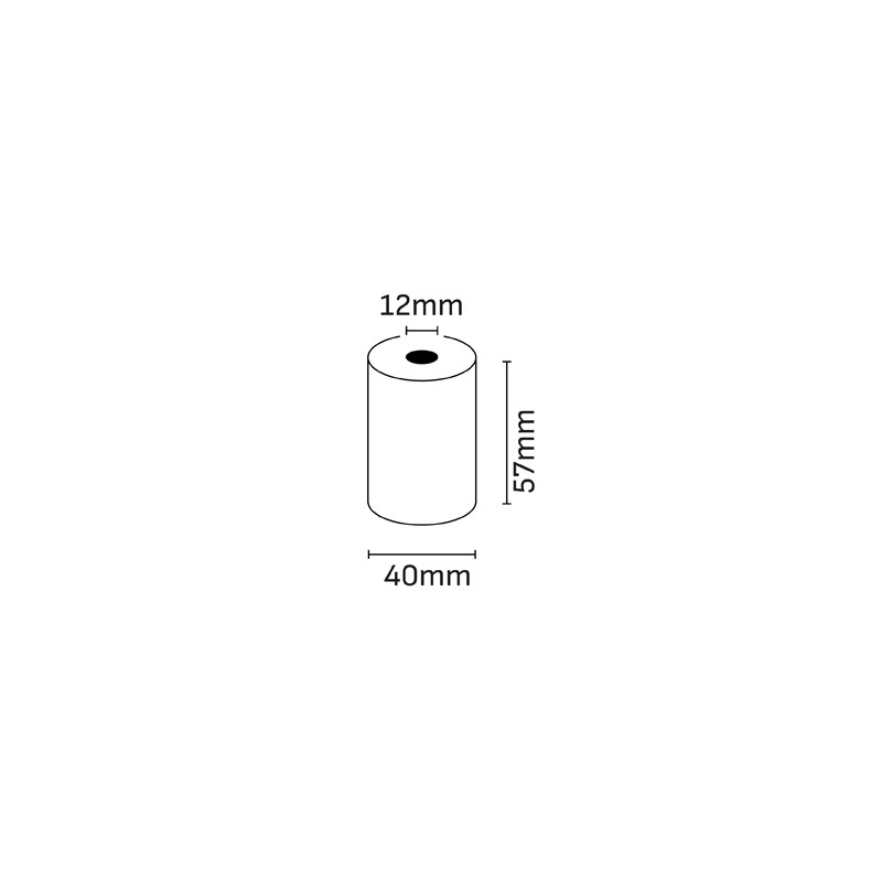 Oqonos Rollo de Papel Termico 57x40x12mm, Libre de BPA, FSC (10u.)