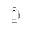 Oqonos Rollo de Papel Termico 57x40x12mm, Libre de BPA, FSC (10u.)