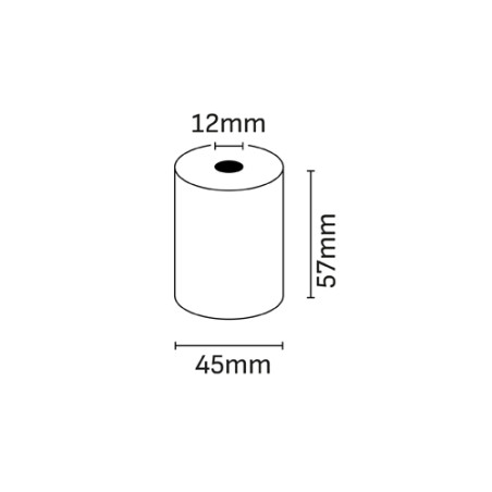 Oqonos Rollo de Papel Termico 57x45x12mm, Libre de BPA, FSC (10u.)