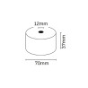 Oqonos Rollo de Papel Termico 37x70x12mm, Libre de BPA, FSC (10u.)