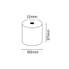 Oqonos Rollo de Papel Termico 57x60x12mm, Libre de BPA, FSC (10u.)