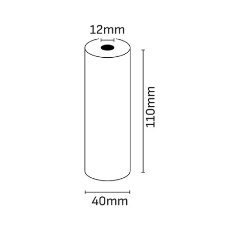 Oqonos Rollo de Papel Termico 110x40x12mm, Libre de BPA, FSC (5u.)
