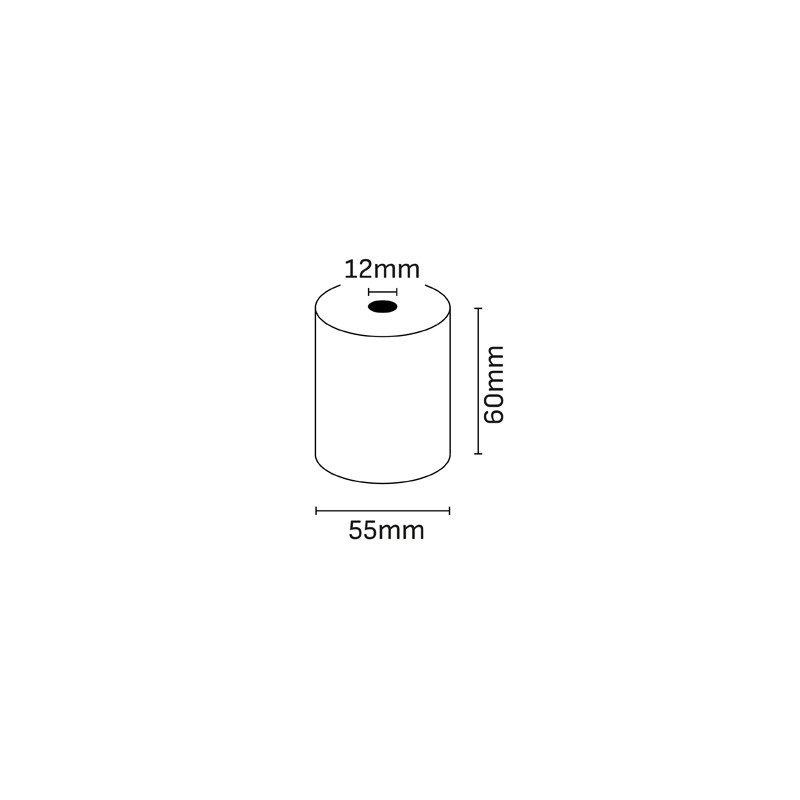 Oqonos Rollo de Papel Termico 60x55x12mm, Libre de BPA, FSC (10u.)