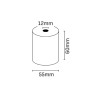 Oqonos Rollo de Papel Termico 60x55x12mm, Libre de BPA, FSC (10u.)