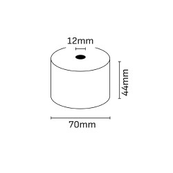 Oqonos Rollo de Papel Termico 44x70x12mm, Libre de BPA, FSC (10u.)
