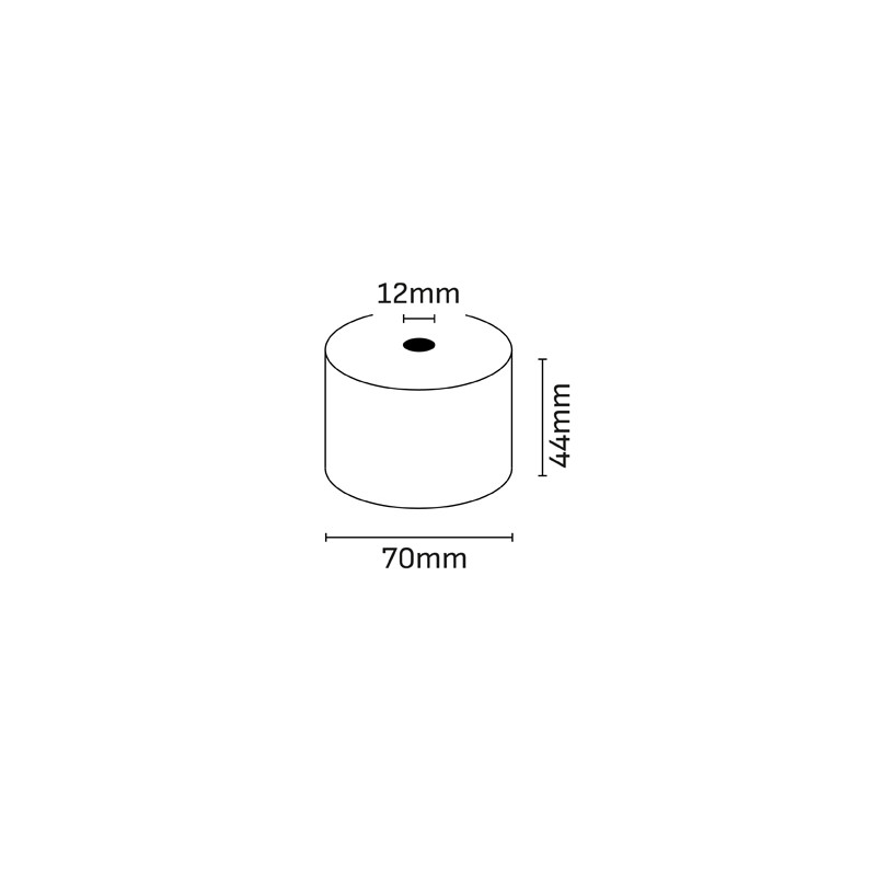 Oqonos Rollo de Papel Termico 44x70x12mm, Libre de BPA, FSC (10u.)