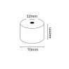Oqonos Rollo de Papel Termico 44x70x12mm, Libre de BPA, FSC (10u.)