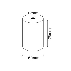 Oqonos Rollo de Papel Termico 75x60x12mm, Libre de BPA, FSC (5u.)