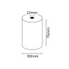 Oqonos Rollo de Papel Termico 75x60x12mm, Libre de BPA, FSC (5u.)
